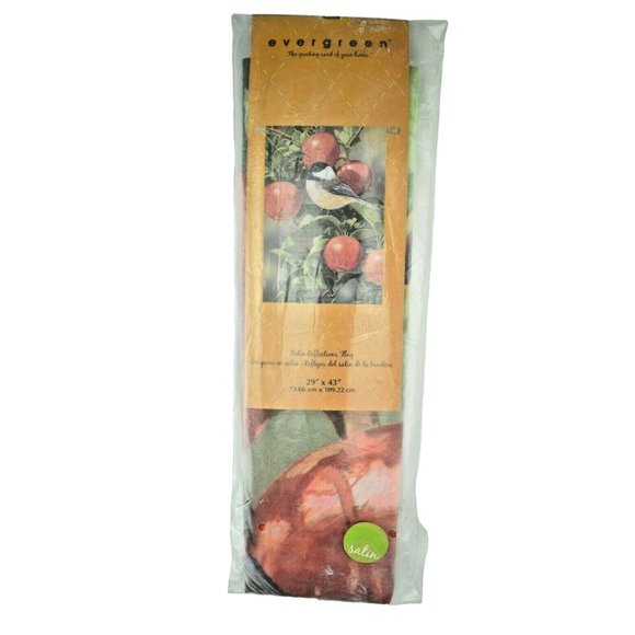 Evergreen Enterprises Chickadee on Apple Satin Reflections Flag 29 x 43 New - Picture 2 of 4